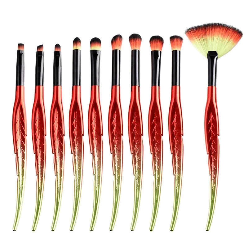 10 Piece Pure Leaf Brush Set