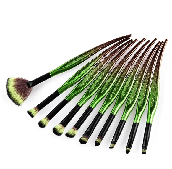 10 Piece Pure Leaf Brush Set