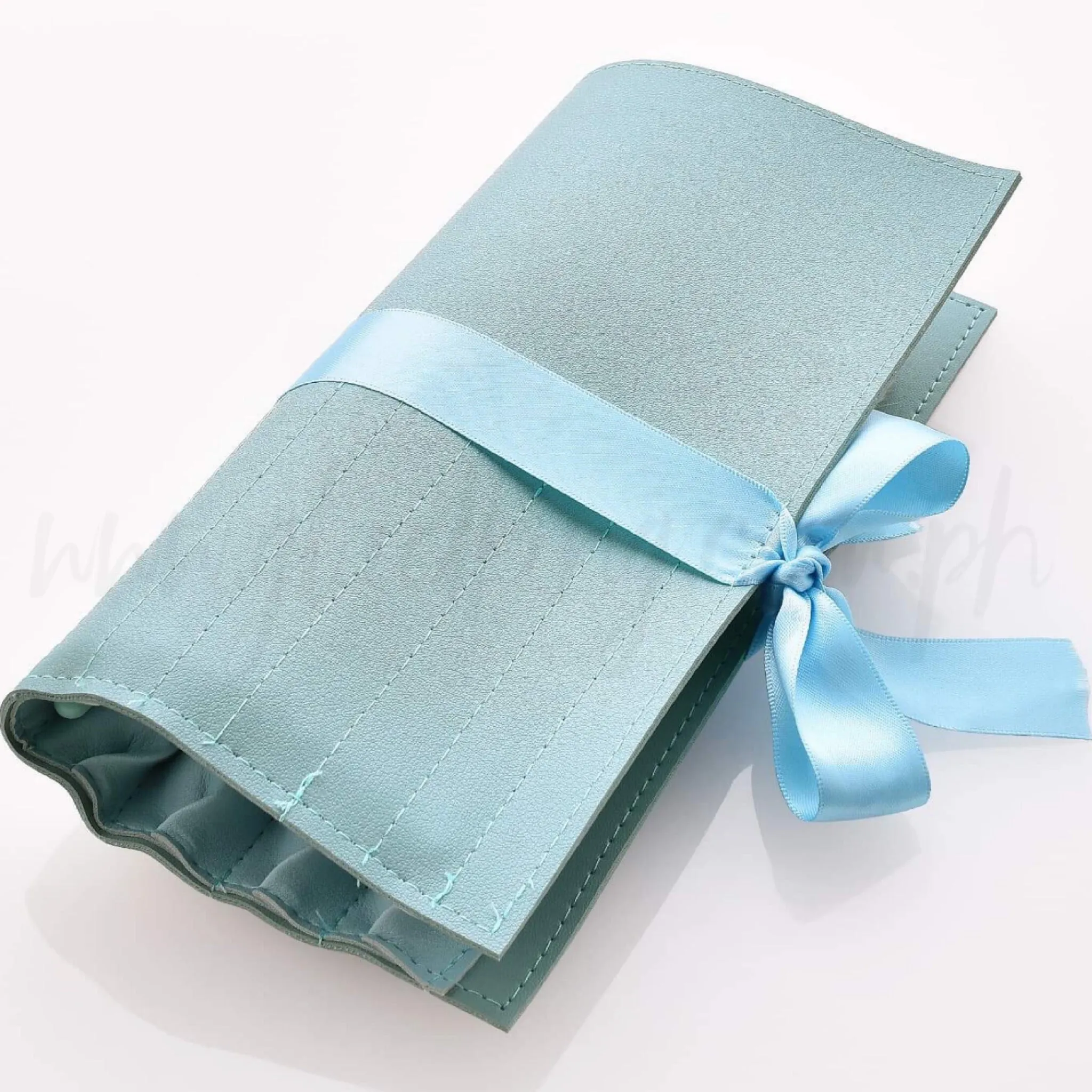 12pcs Cotton Blue Make up Brush Set w/ Pouch