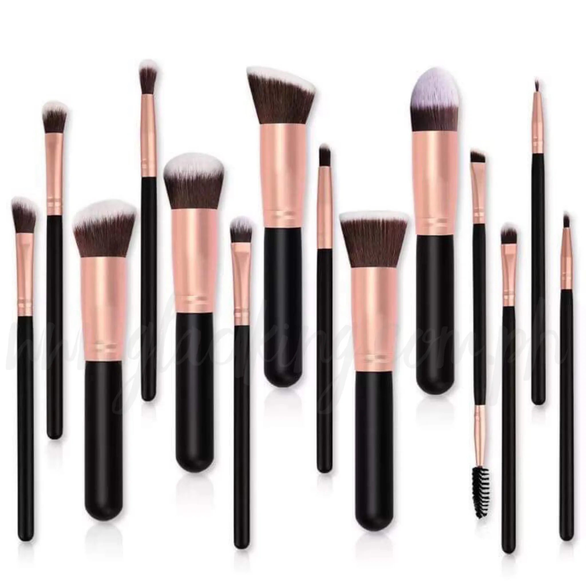 14 in 1 Matte Bronze Make up brush set