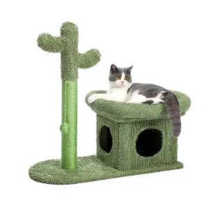 2 in 1 Condo & Cactus Cat Scratching Post / Tree / Pole