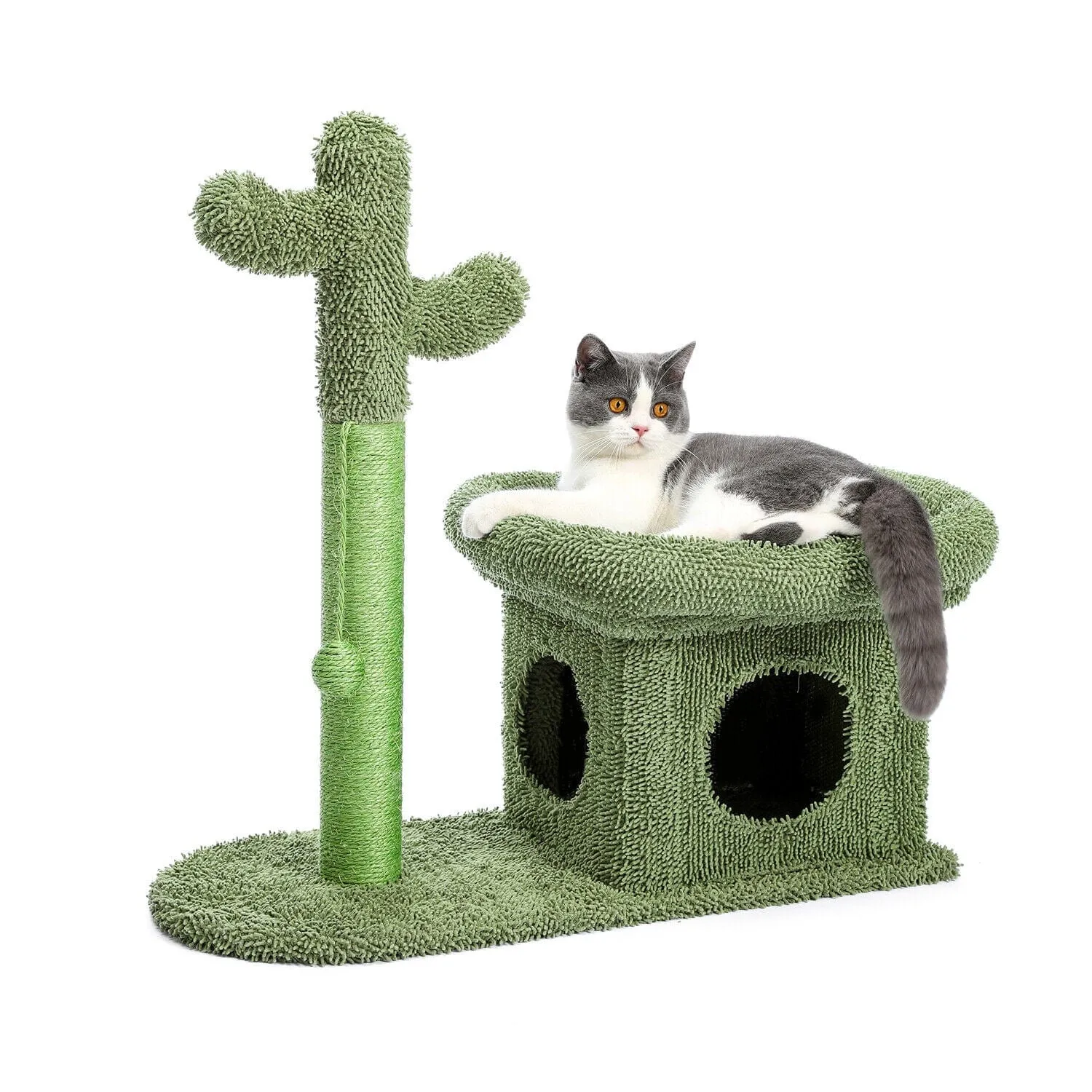 2 in 1 Condo & Cactus Cat Scratching Post / Tree / Pole