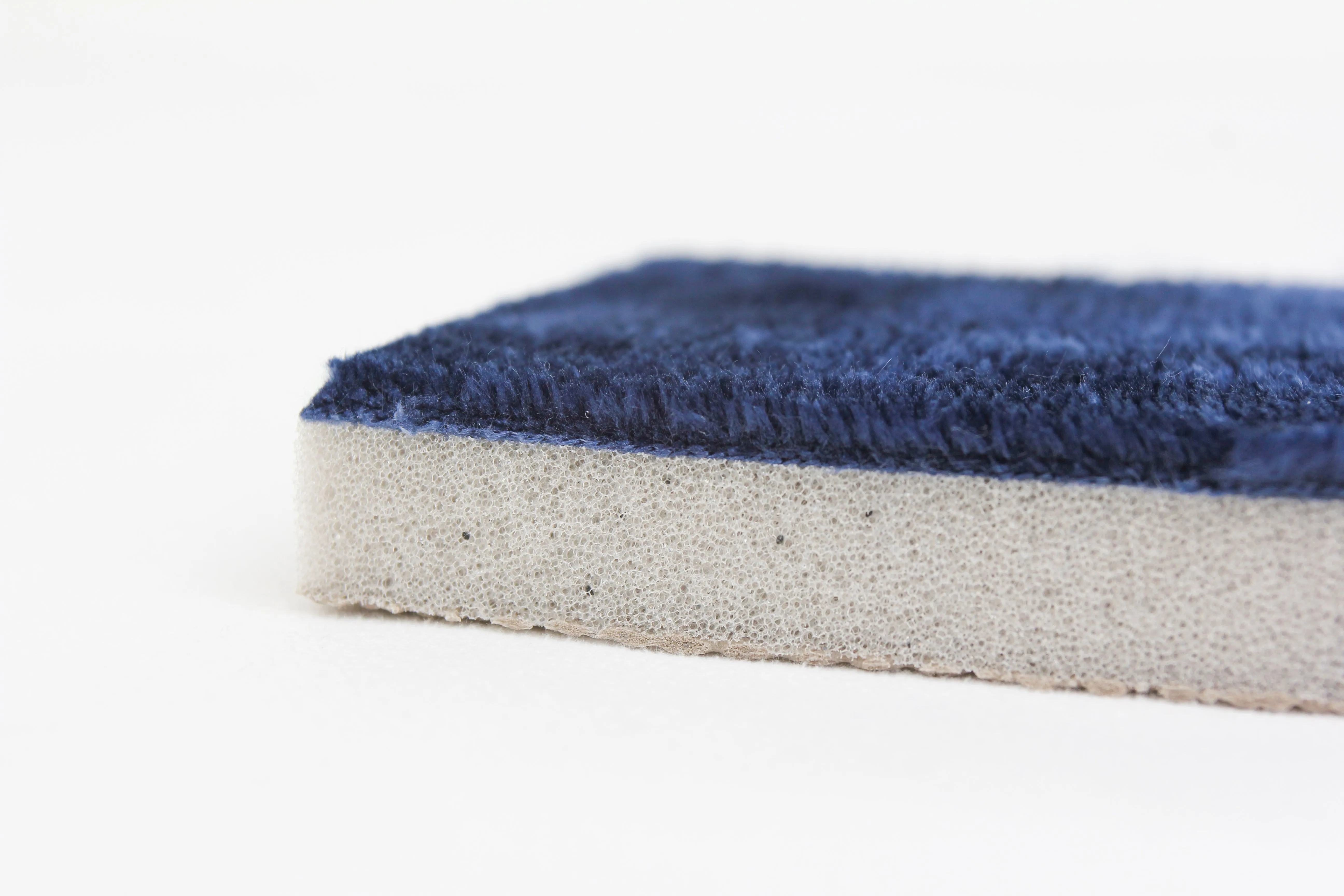 Activated Charcoal Memory Foam Bath Mat in Navy Blue, Large 21 x 34 in