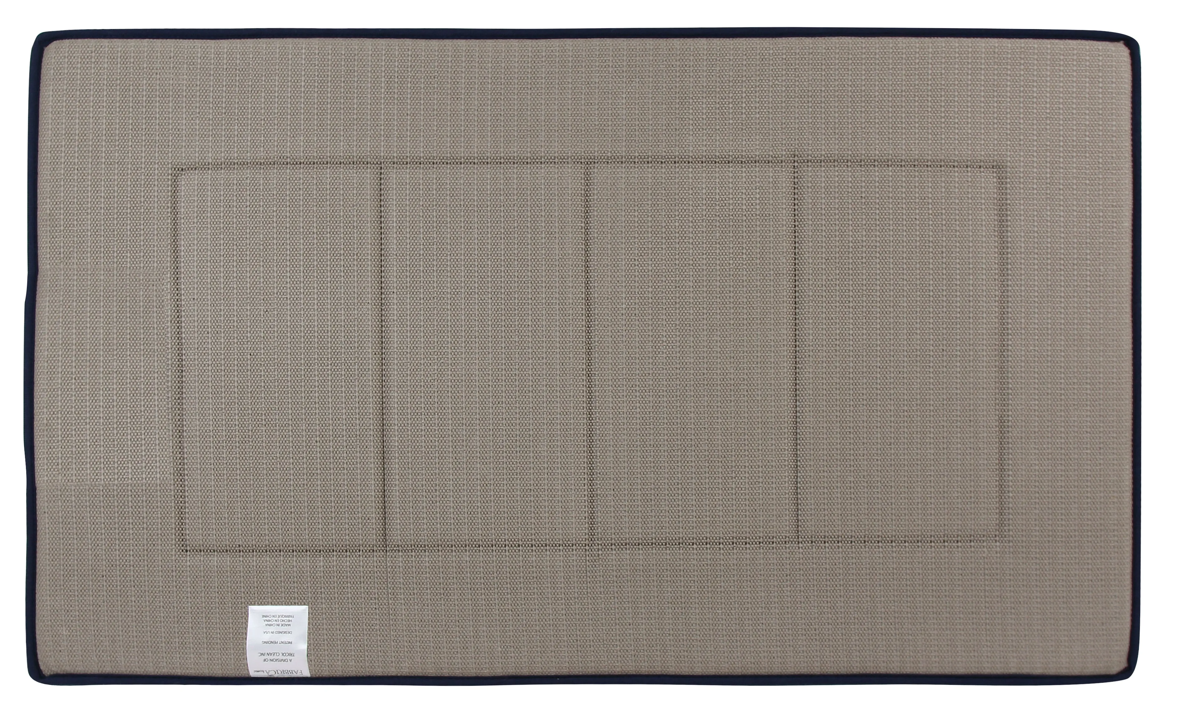 Activated Charcoal Memory Foam Bath Mat in Navy Blue, Large 21 x 34 in