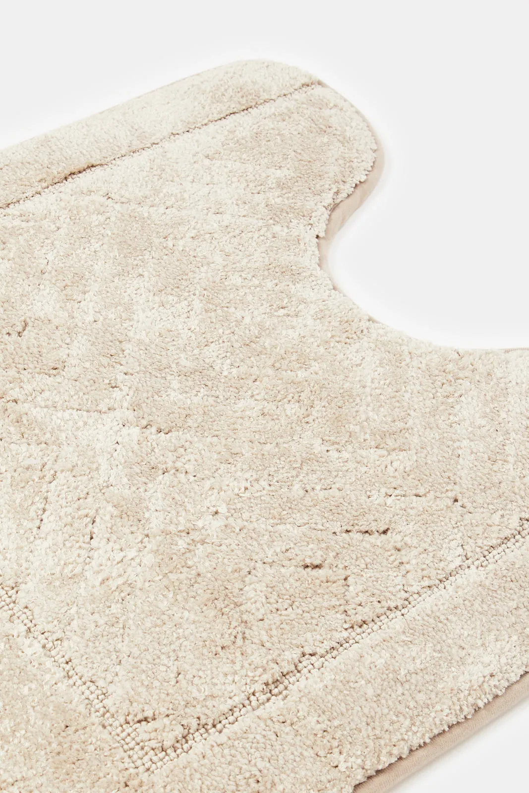 Beige Diamond Memory Foam Bath Mat Set (2 Piece)