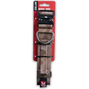 Boss Dog Tactical Collar 1.5" Wide 17"-22" Large Camo Tan