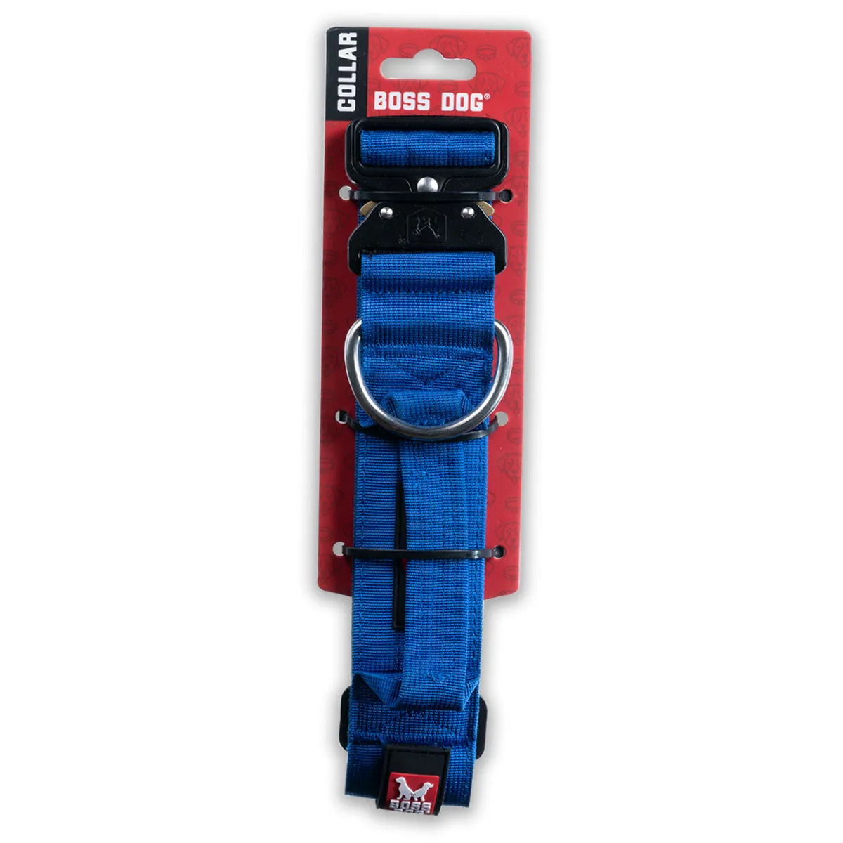 Boss Dog Tactical Collar 2" Wide 20"-28" XLarge Solid Blue