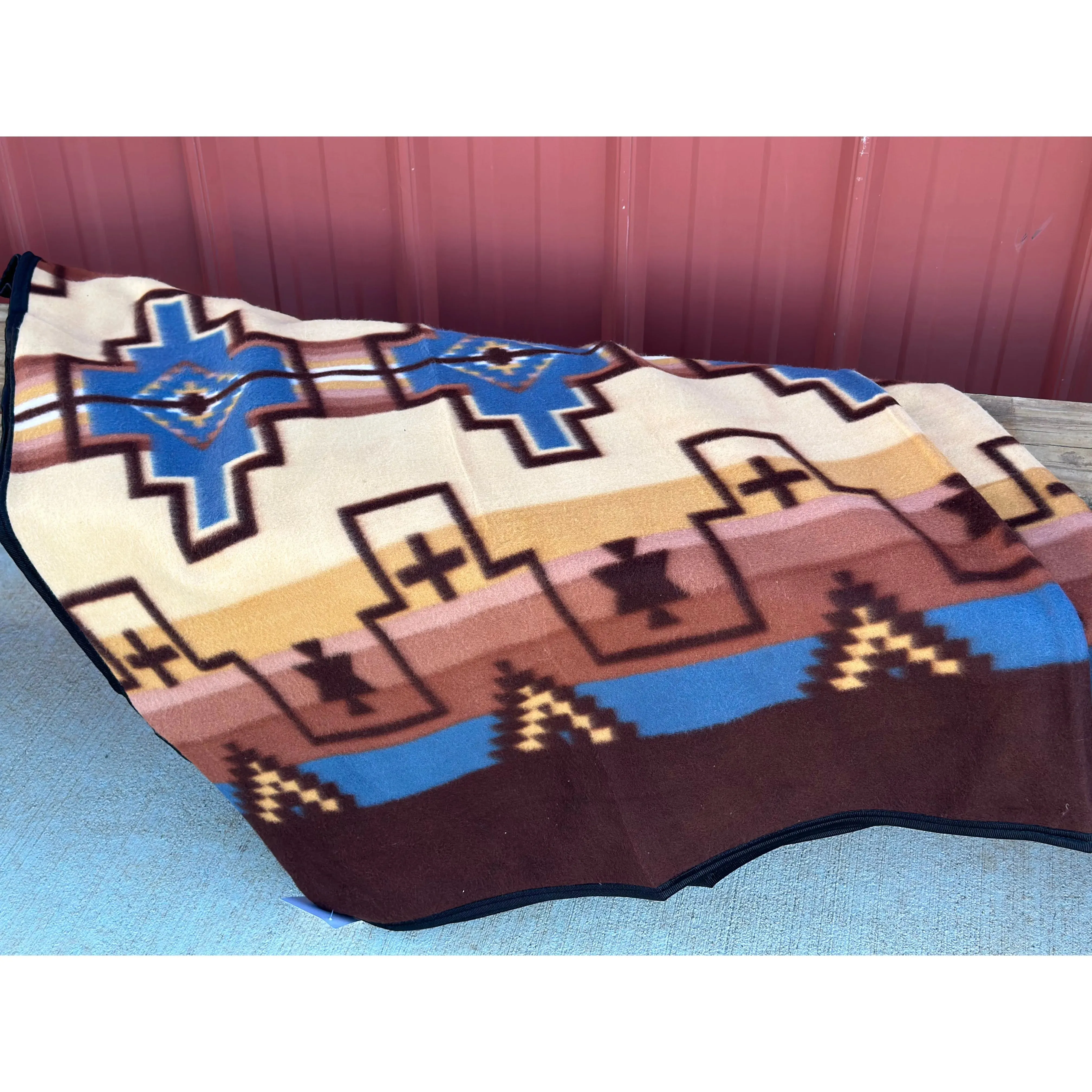 Brown Fleece Lodge Blanket