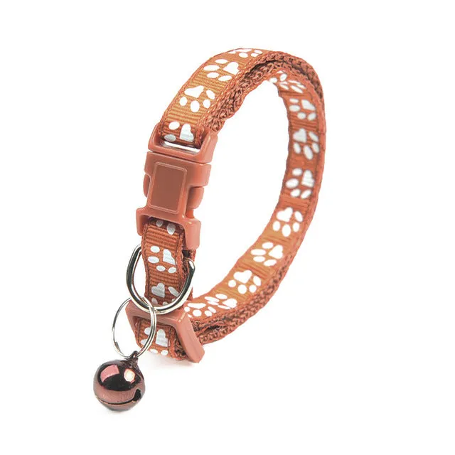 Colorful Cute Bell Collar Footprint