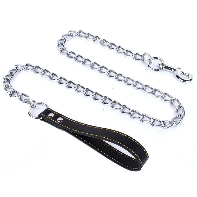 Heavy Duty Leash With Durable Leather Handle 120cm