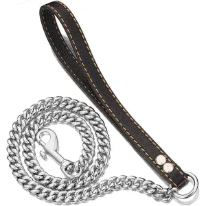 Heavy Duty Leash With Durable Leather Handle 120cm