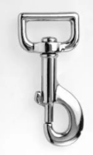 Heavy Duty Metal Swivel Leash Snap Hook - Nickel Plated Steel