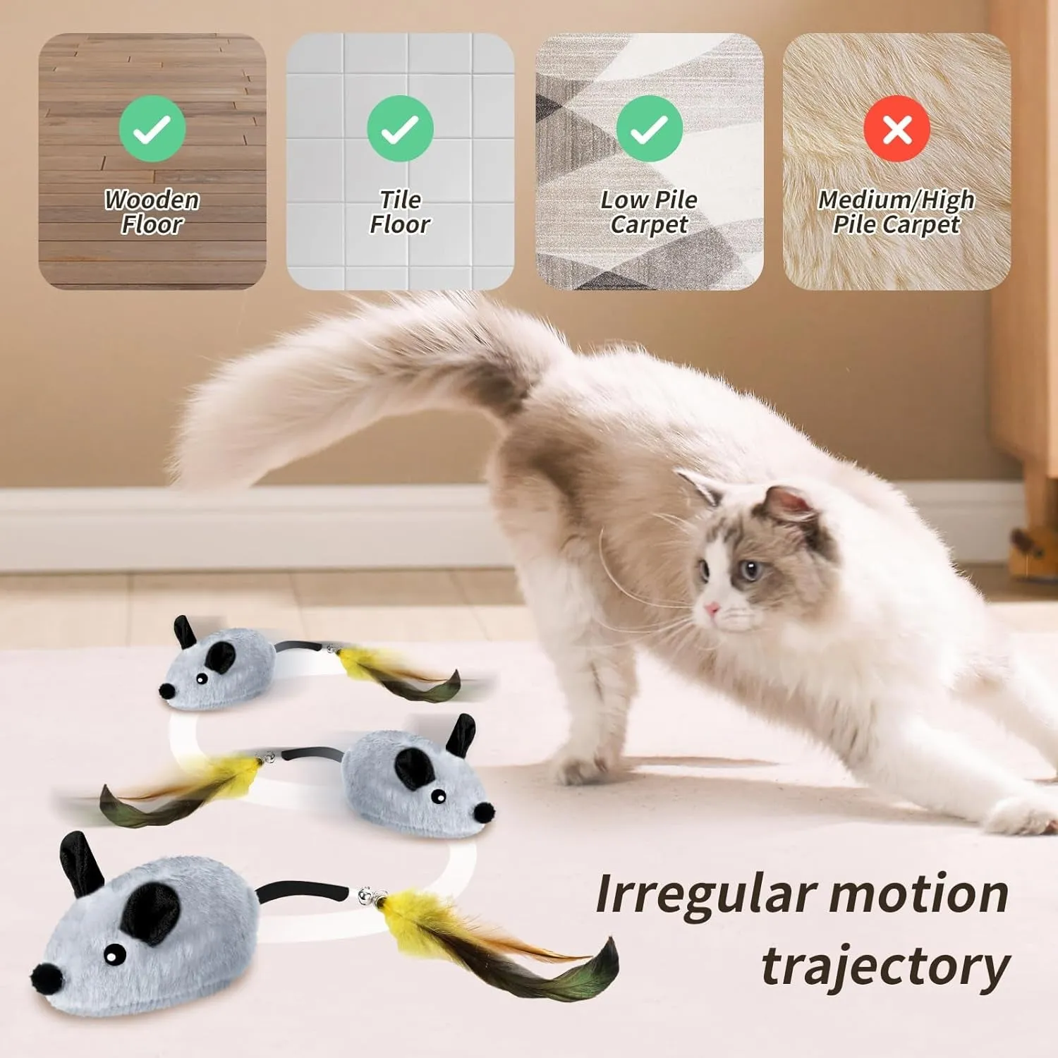 Interactive Cat Mouse Toys