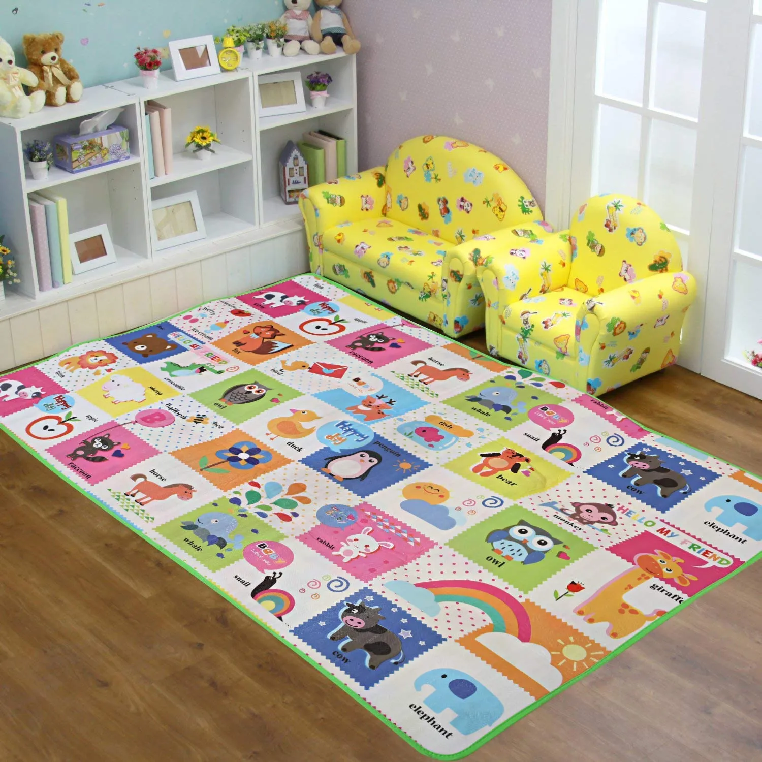 Kuber Industries Carpet, Memory Foam, Standard, Multicolour