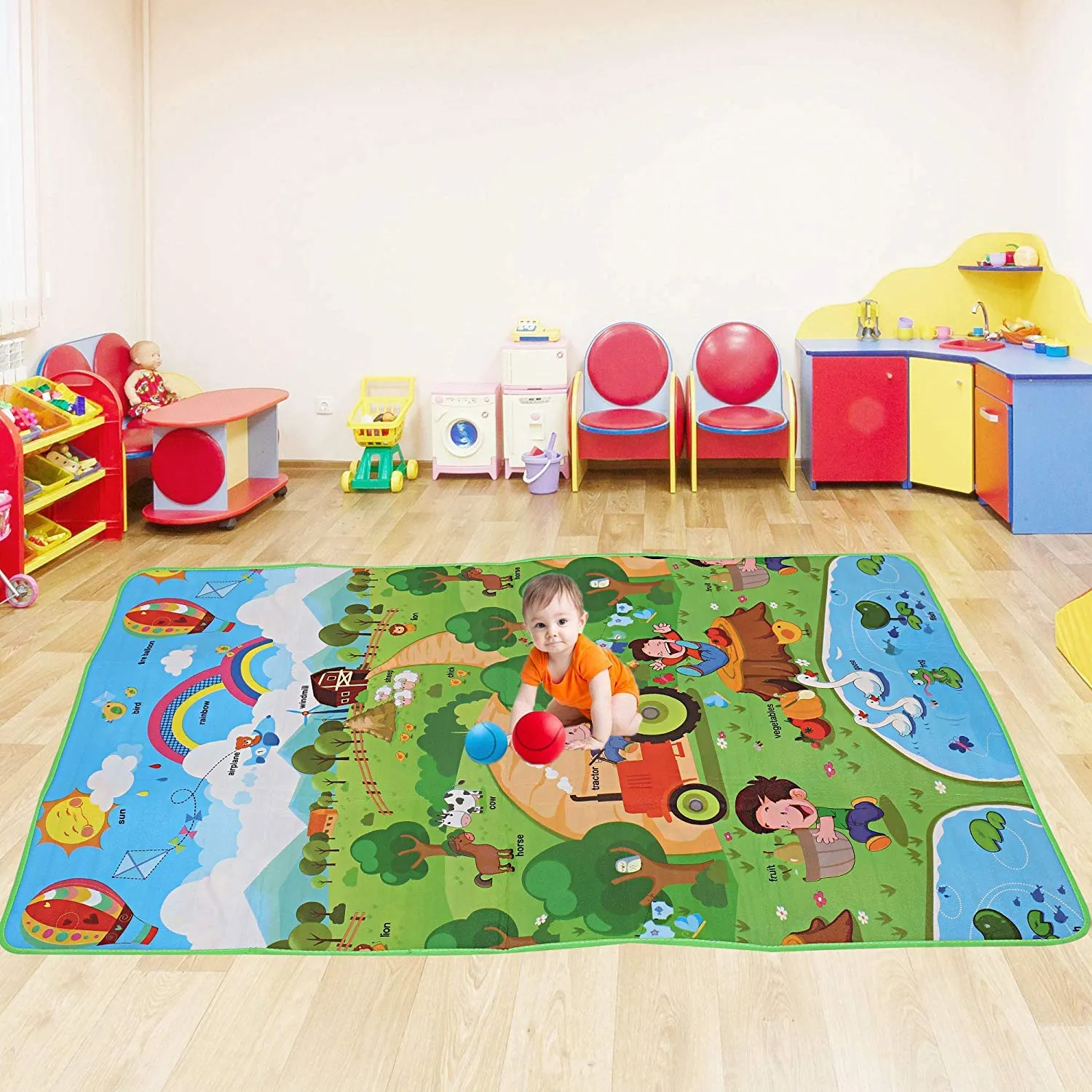 Kuber Industries Carpet, Memory Foam, Standard, Multicolour