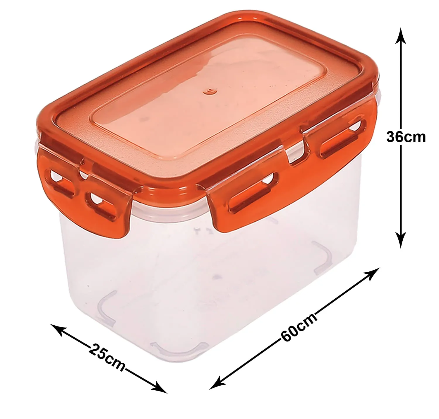 Kuber Industries Multiuses BPA Free Leak Proof, Dishwasher/Freezer Safe Plastic Storage Container With Airtight Lock Lid, 600ml Pack of 3 ( Brown)-46KM0536