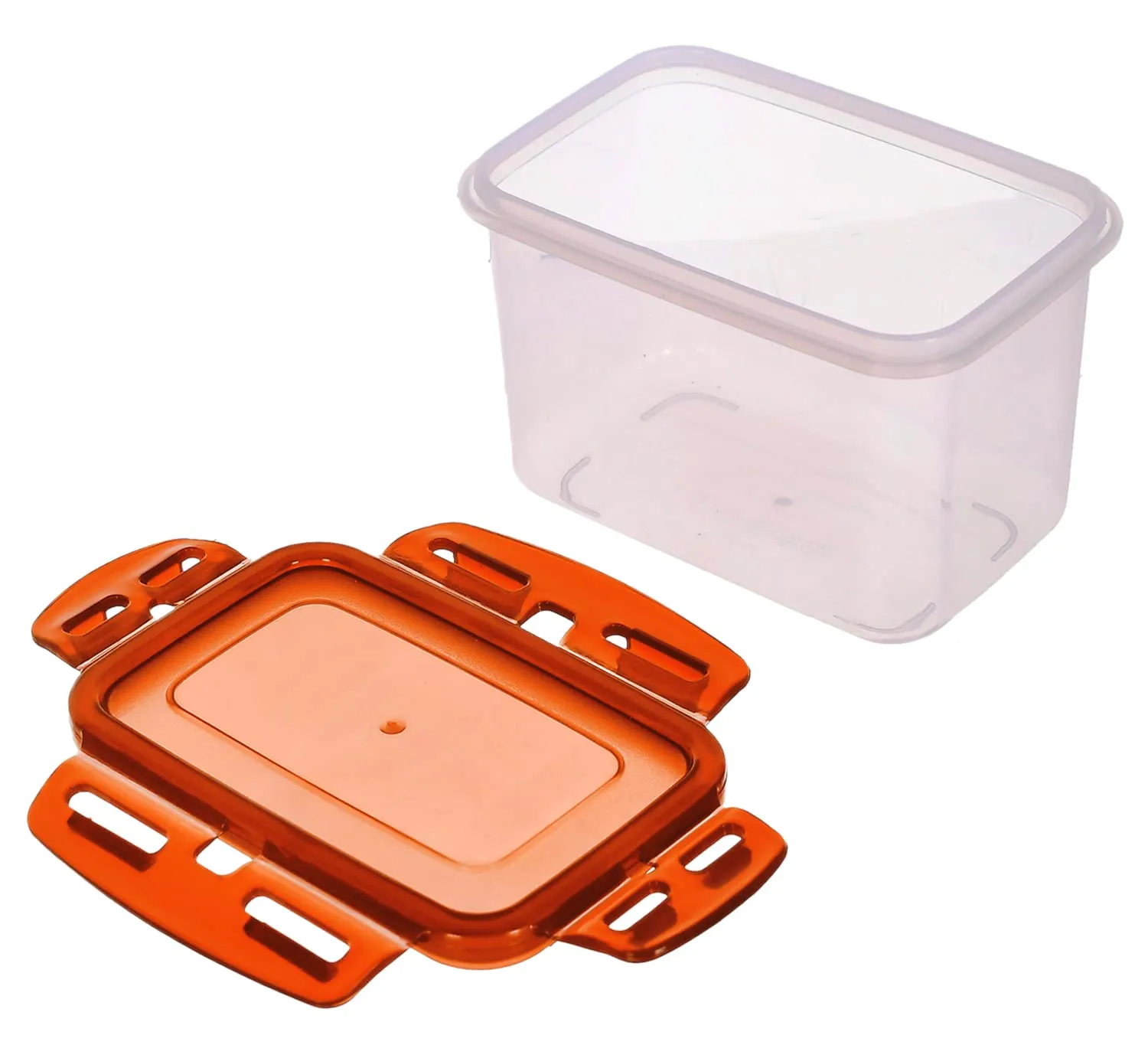 Kuber Industries Multiuses BPA Free Leak Proof, Dishwasher/Freezer Safe Plastic Storage Container With Airtight Lock Lid, 600ml Pack of 3 ( Brown)-46KM0536