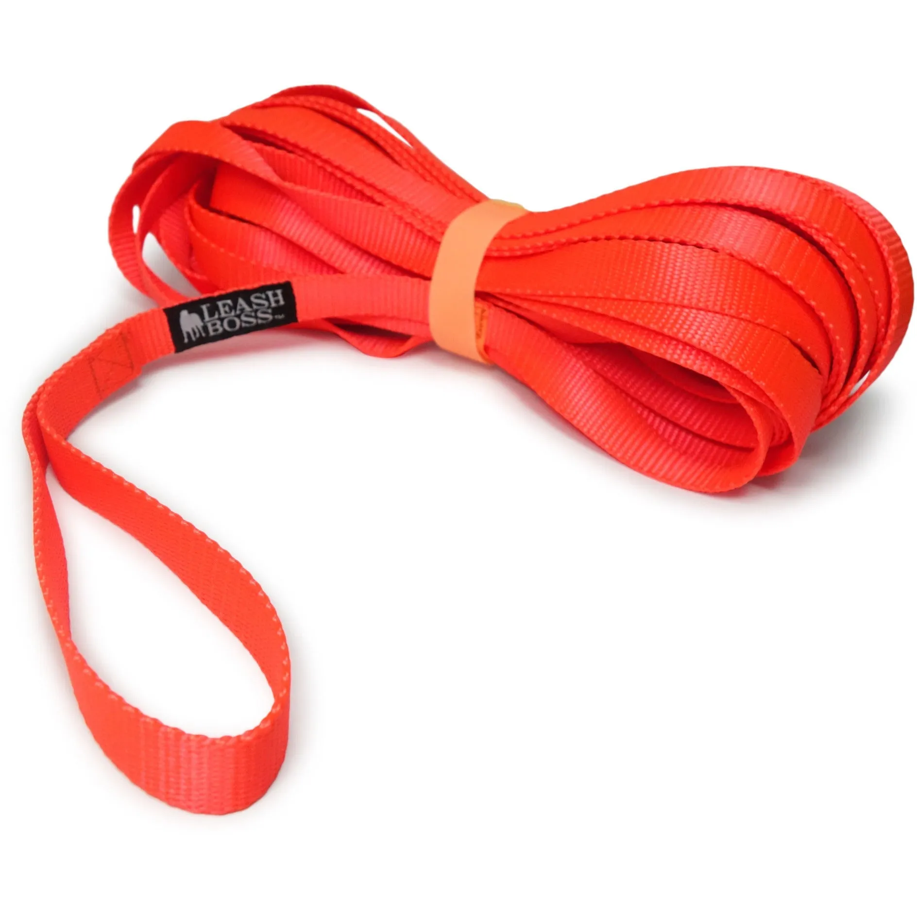 Long Trainer - 30 Foot 3/4 Inch Nylon Dog Training Leash with Storage Strap