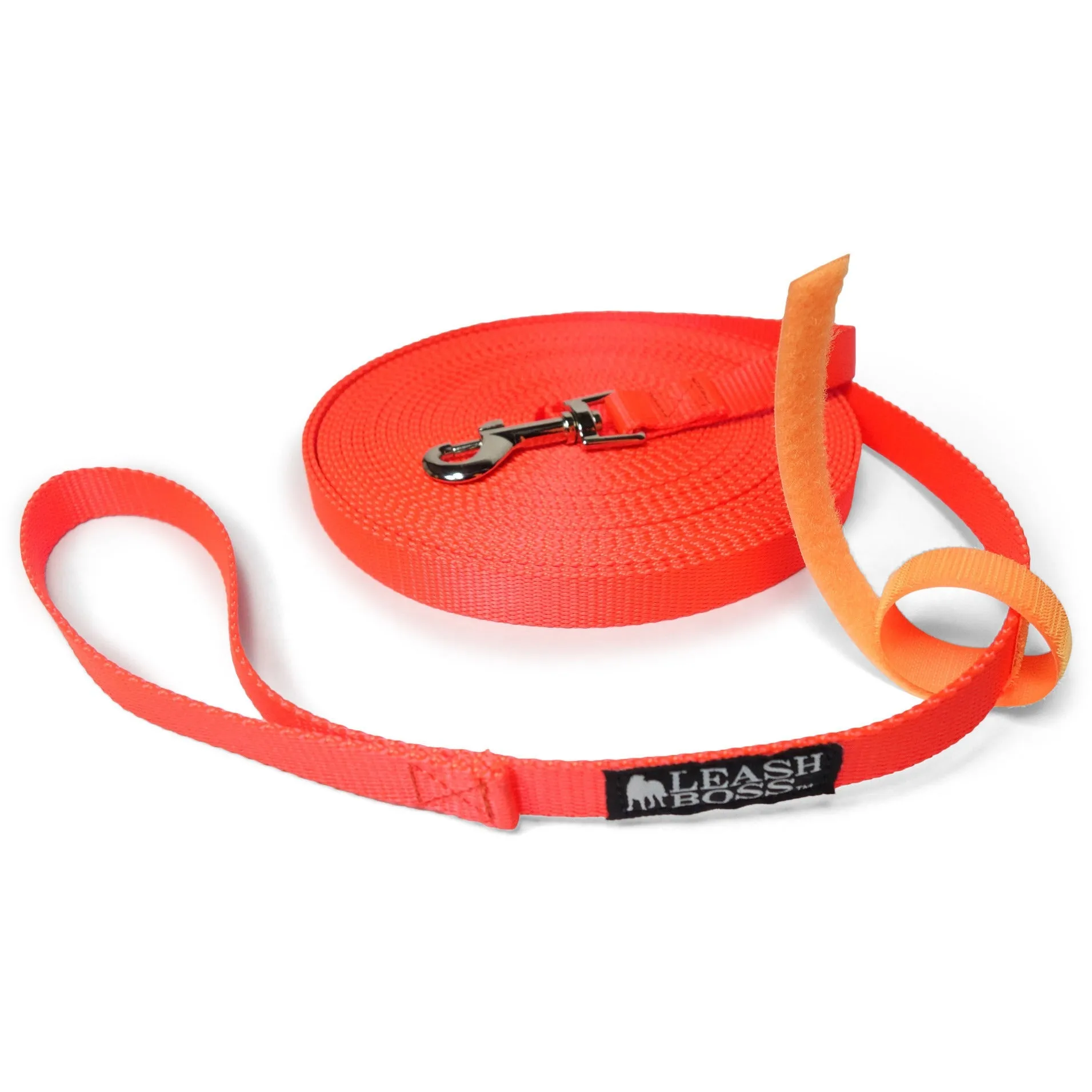 Long Trainer - 30 Foot 3/4 Inch Nylon Dog Training Leash with Storage Strap