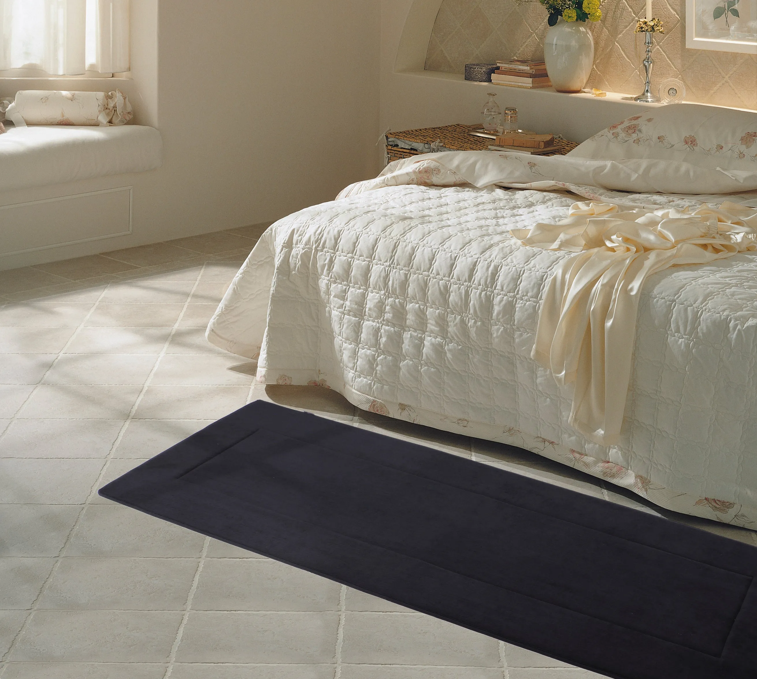 Memory Foam Runner in Black, 2 x 6 ft