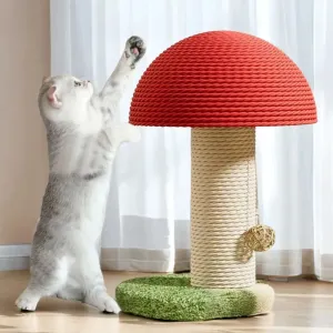 Mushroom Cat Scratching Tree – Sisal Scratching and Climbing Frame for Kittens