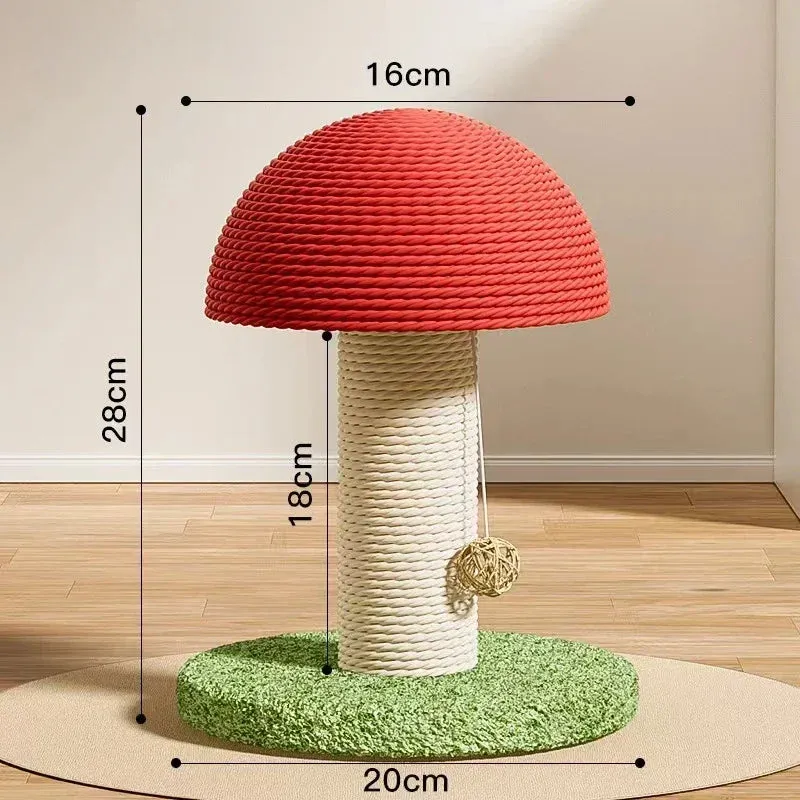 Mushroom Cat Scratching Tree – Sisal Scratching and Climbing Frame for Kittens
