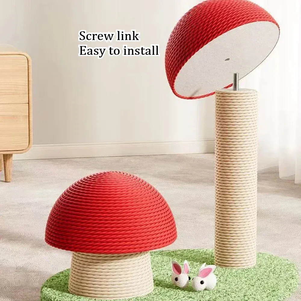 Mushroom Cat Scratching Tree – Sisal Scratching and Climbing Frame for Kittens