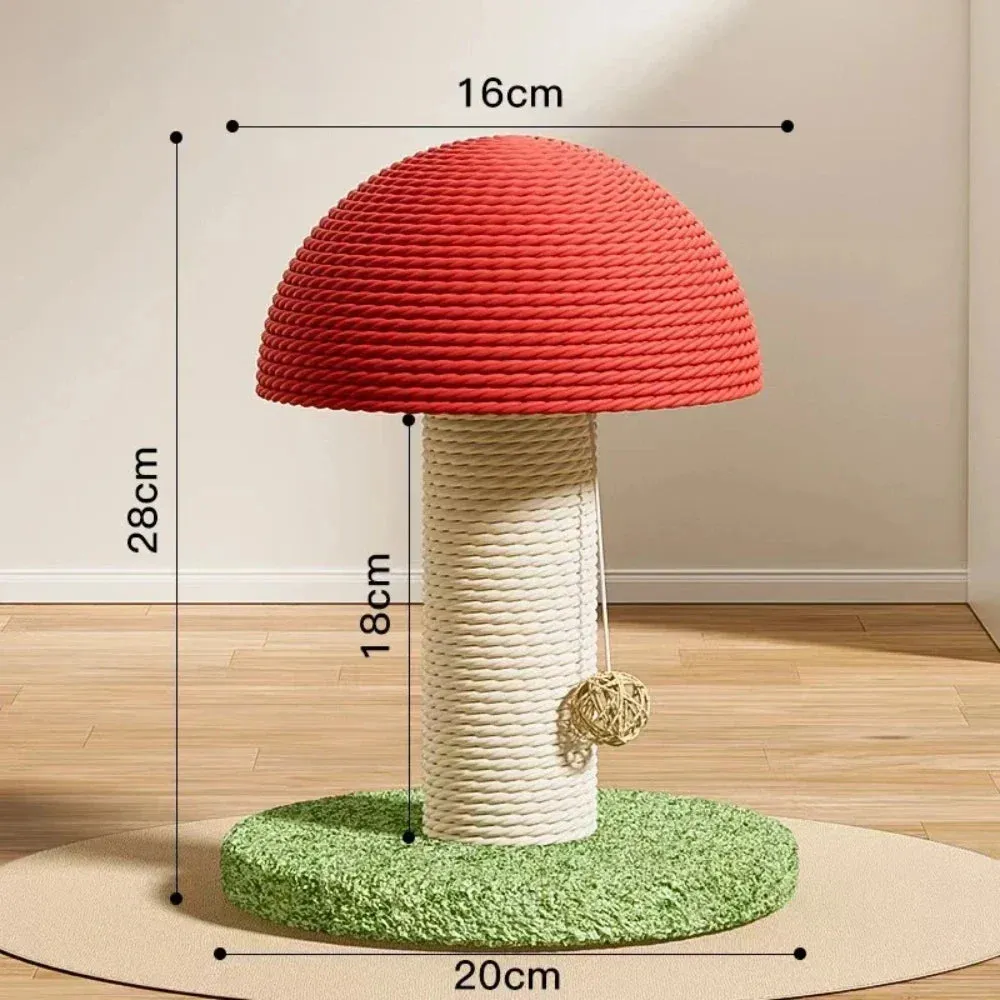 Mushroom Cat Scratching Tree – Sisal Scratching and Climbing Frame for Kittens