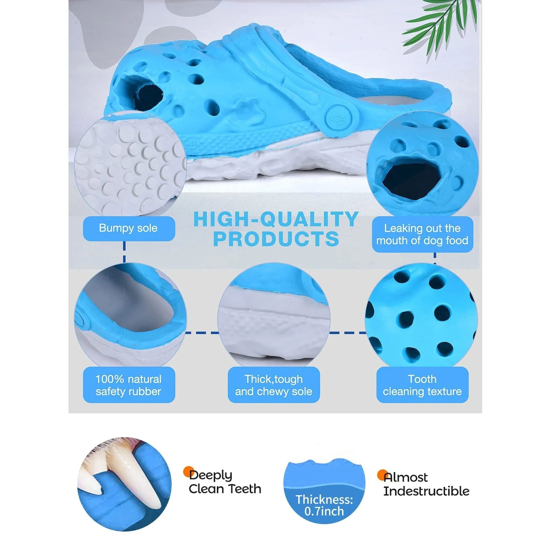Petopia Tough Cozy Slipper Large Rubber Dog Toy Assorted Colours^^^