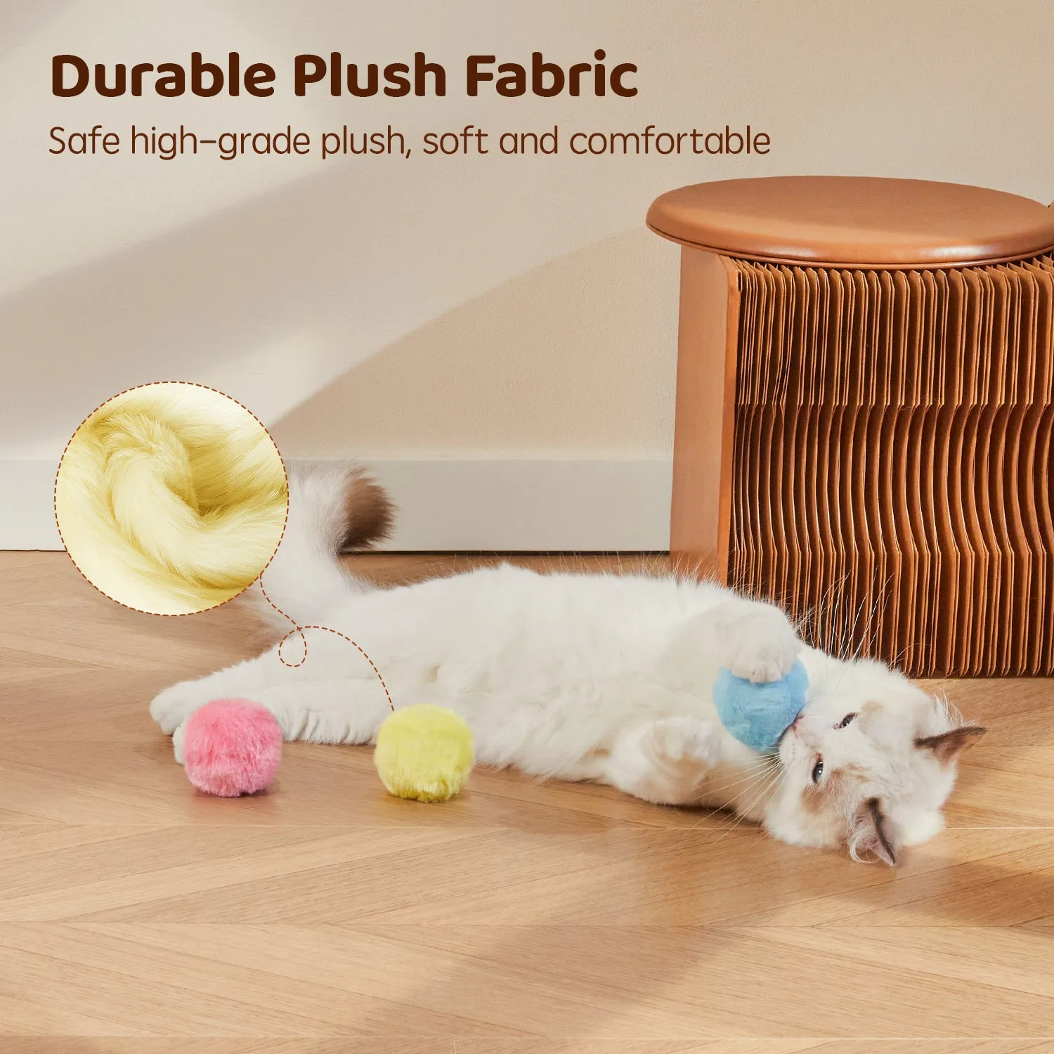 Potaroma Chirping Cat Toys Balls
