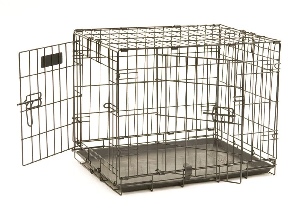 Precision Pet Products ProValu 2 Door Wire Dog Crate - Black - 42 in
