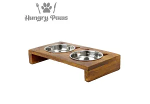 Raised Two Bowl Cat Feeder 175ml