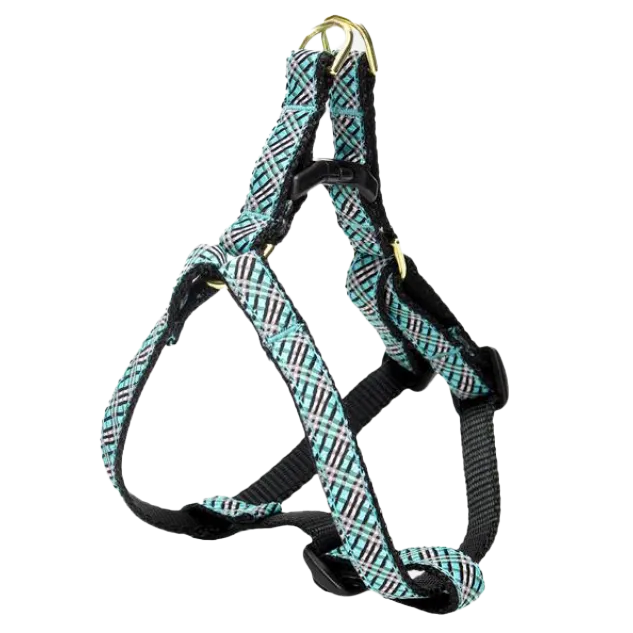 Teacup Harness | Aqua Plaid