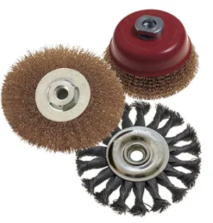 TORK CRAFT WIRE BRUSH SET 3PCE 100MM TWIST KNOT WHEEL TCW003-4