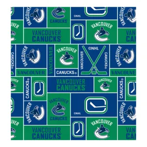 Vancouver Canucks - NHL Fleece Print - Squares