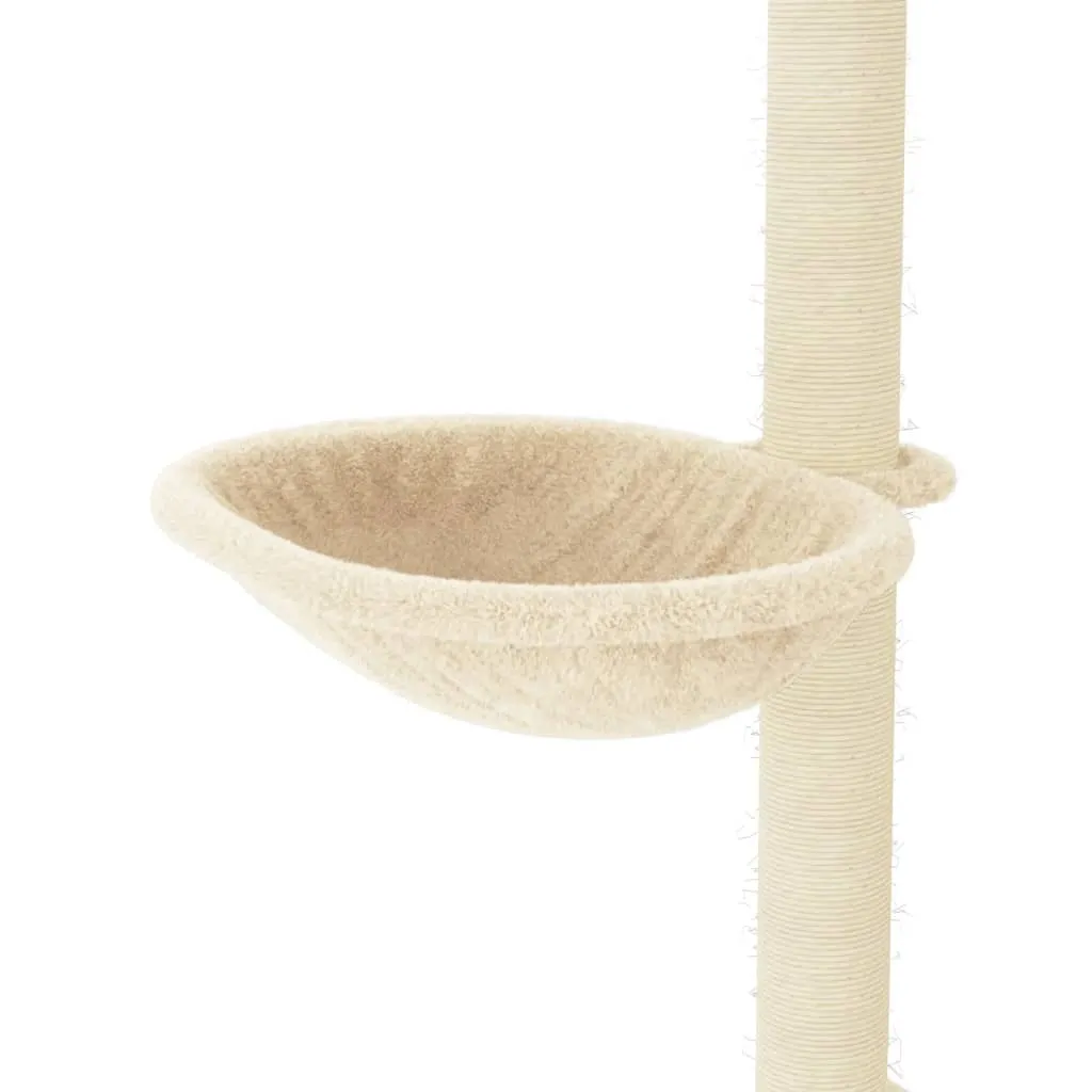 vidaXL Cat Tree with Sisal Scratching Posts Cream 95 cm