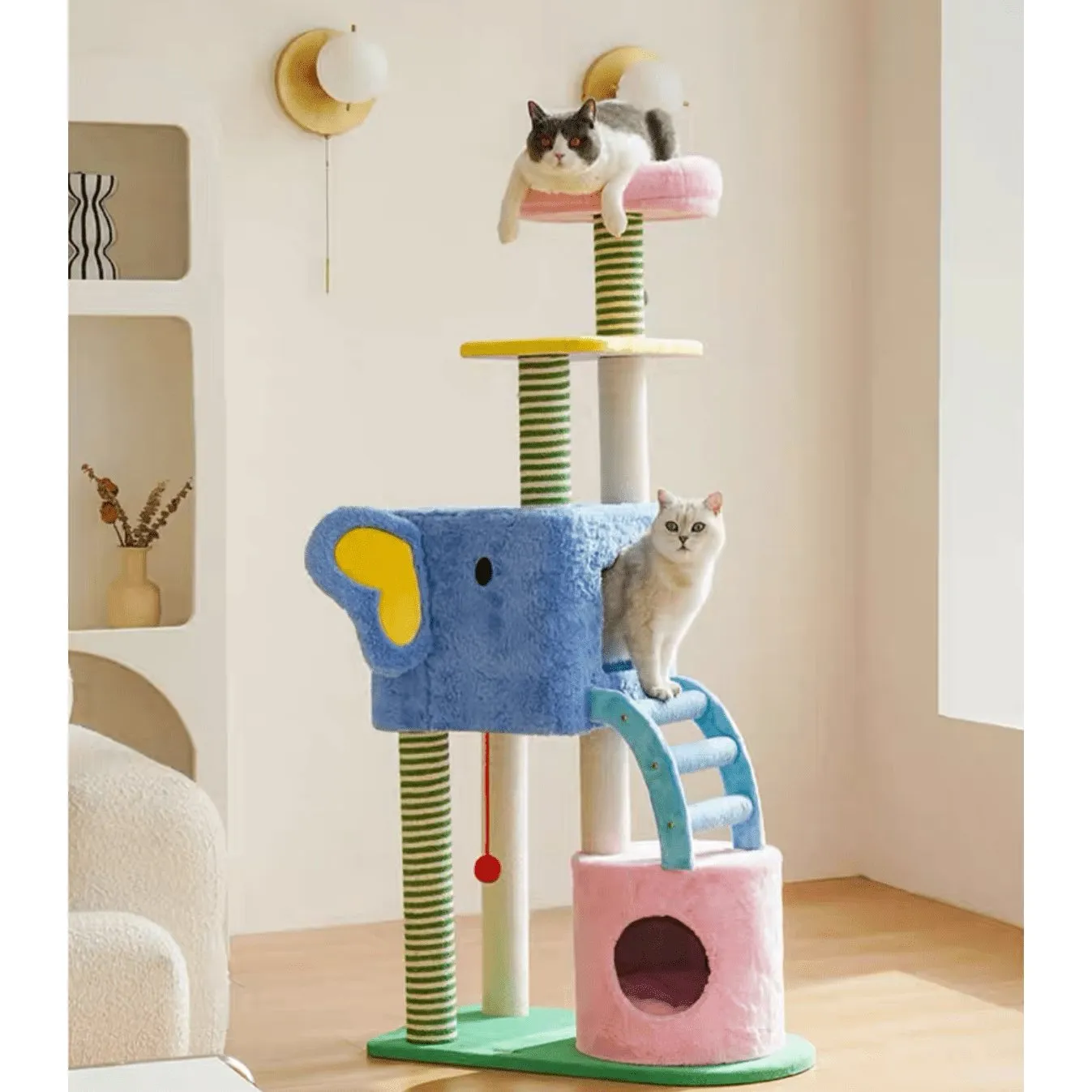 ZEZE Spring Elephant Cat Playground
