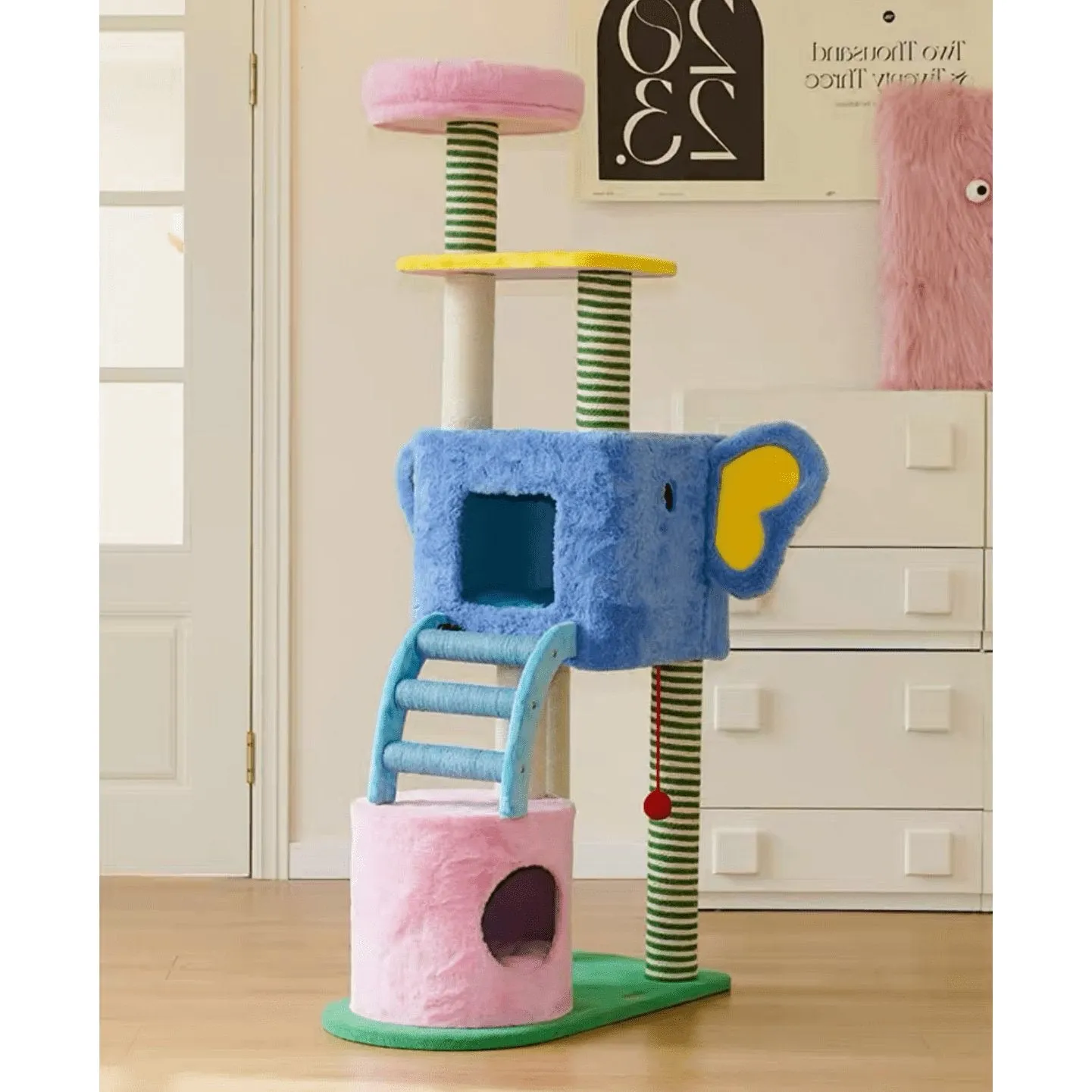ZEZE Spring Elephant Cat Playground