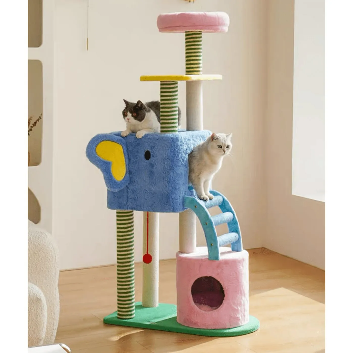 ZEZE Spring Elephant Cat Playground