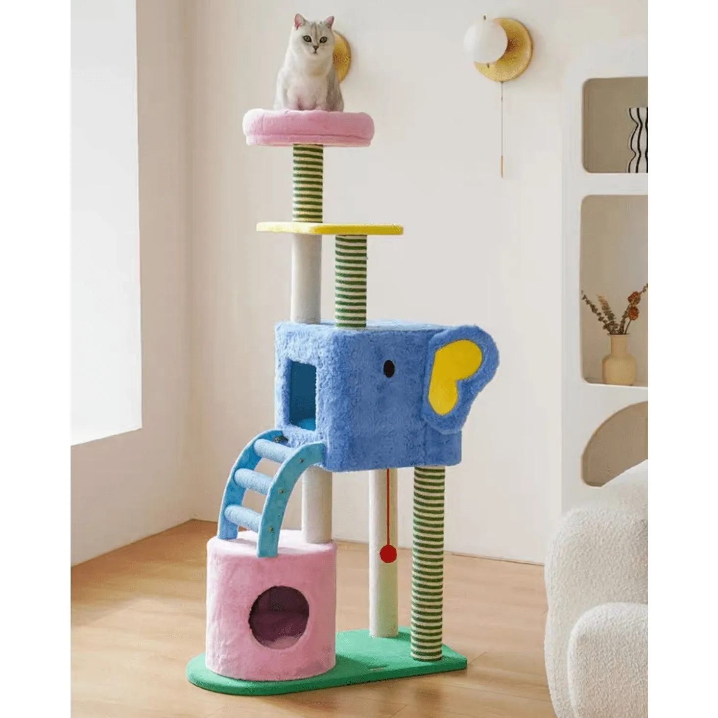 ZEZE Spring Elephant Cat Playground